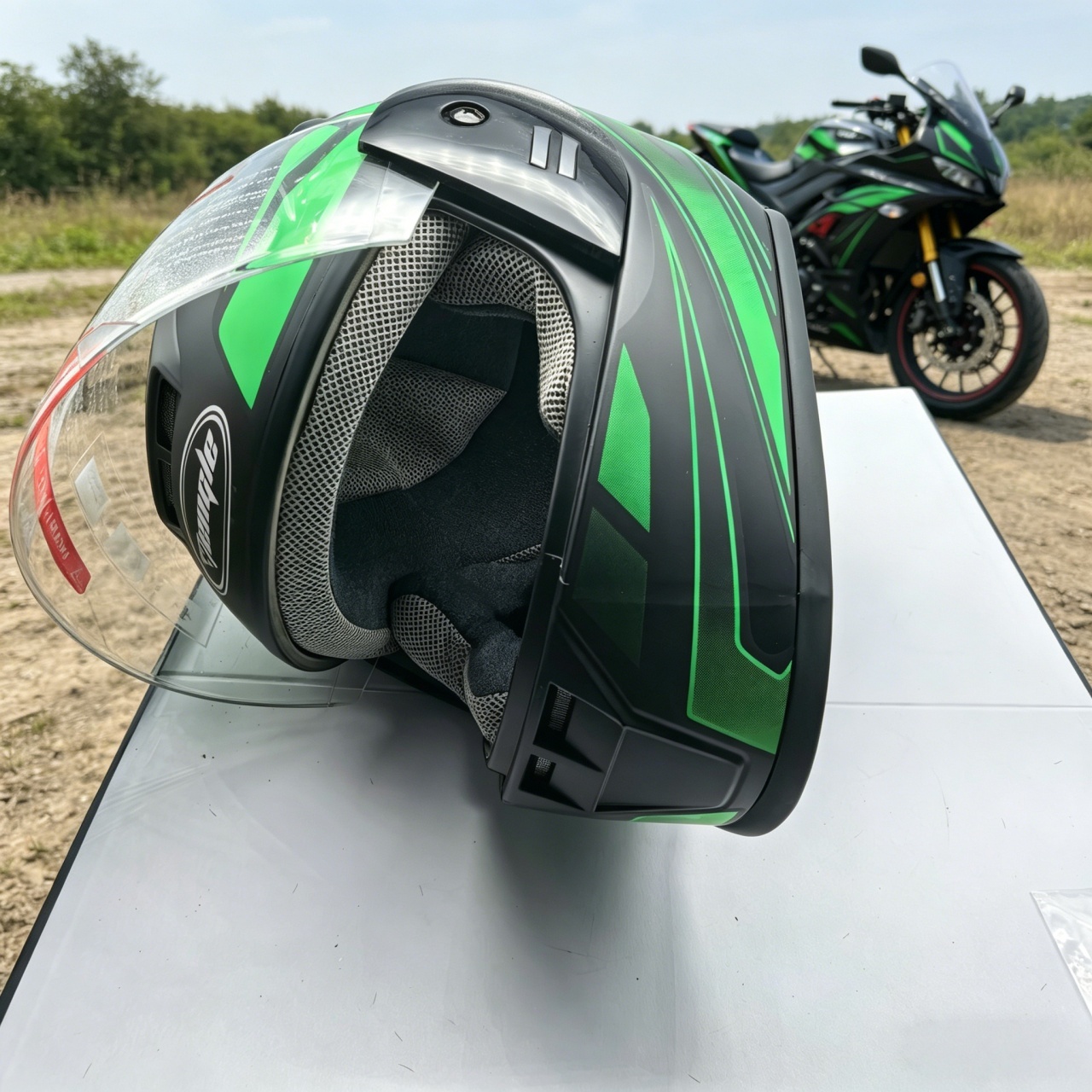 Scooter Helmet Set - メンズ フルフェイス オートバイ ヘルメット デュアル バイザー