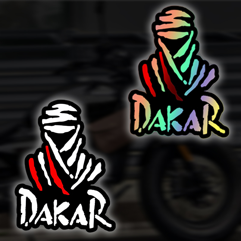 Scooter Helmet Set - 1PC ダカールラリーゲームオートバイステッカー防水レーシングスタイルスクーターフロントフェアリング燃料タンクヘルメットボックスビニールデカール