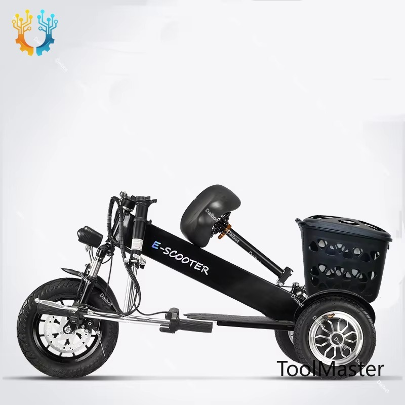 Electric Scooter 500W - 【2026】3輪2人乗り折りたたみ式電動スクーター防水仕様大人用都市型軽量500Wミニファットタイヤ電動三輪車
