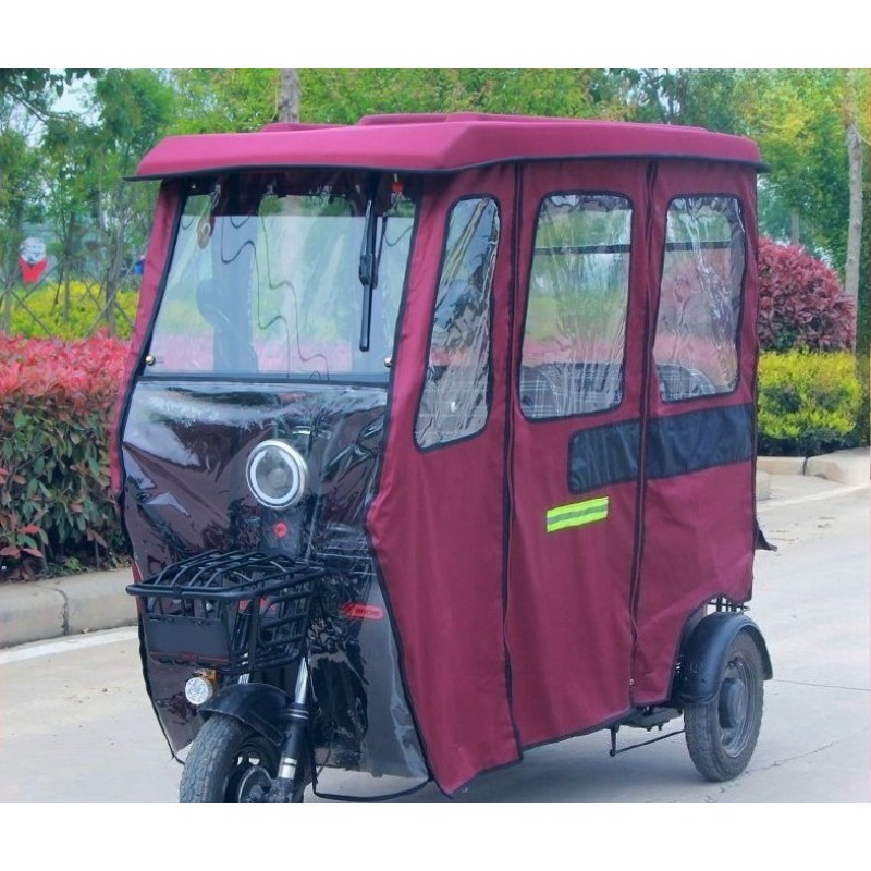 Electric Scooter Rain Cover - 密閉型ターポリン オートバイ 電動三輪車 カーテン 厚手の日よけ 取り外し可能な雨よけ