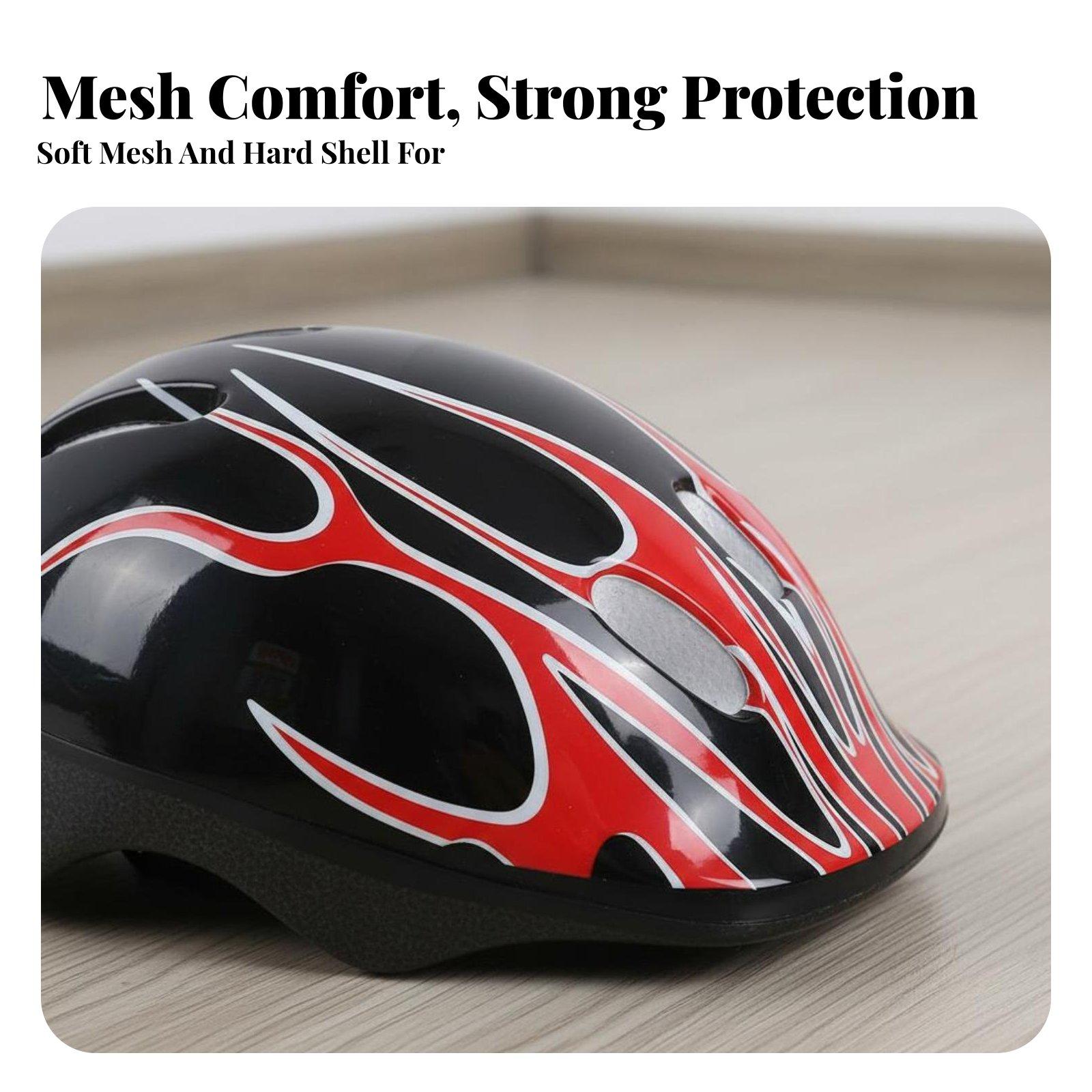 Scooter Helmet Set - 子供用ヘルメットと膝肘手首保護具セット 多目的フォームパッド入り 子供用ローラースケートギア スクーター用