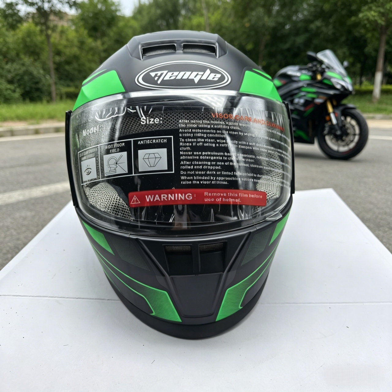メンズ フルフェイス オートバイ ヘルメット デュアル バイ - Scooter Helmet Set のレビューと価格