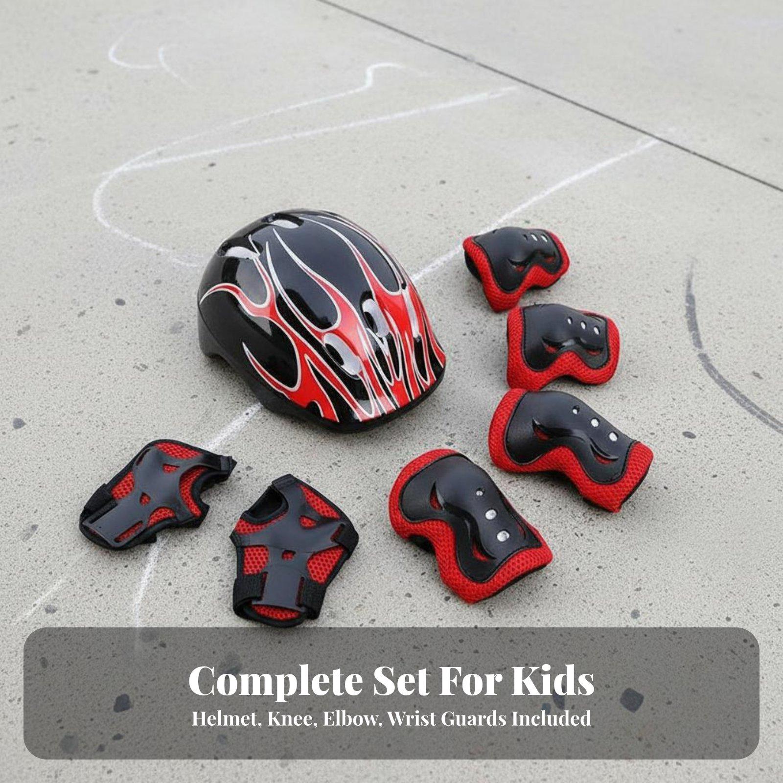 子供用ヘルメットと膝肘手首保護具セット 多目的フォームパッド - Scooter Helmet Set のレビューと価格