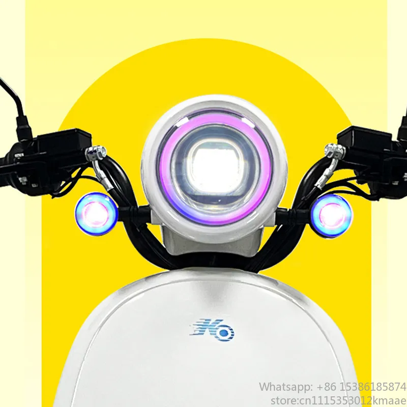 1200Wの2輪式、耐久性に優れた電動モペッドバイク。低価格 - Electric Scooter Adults のレビューと価格