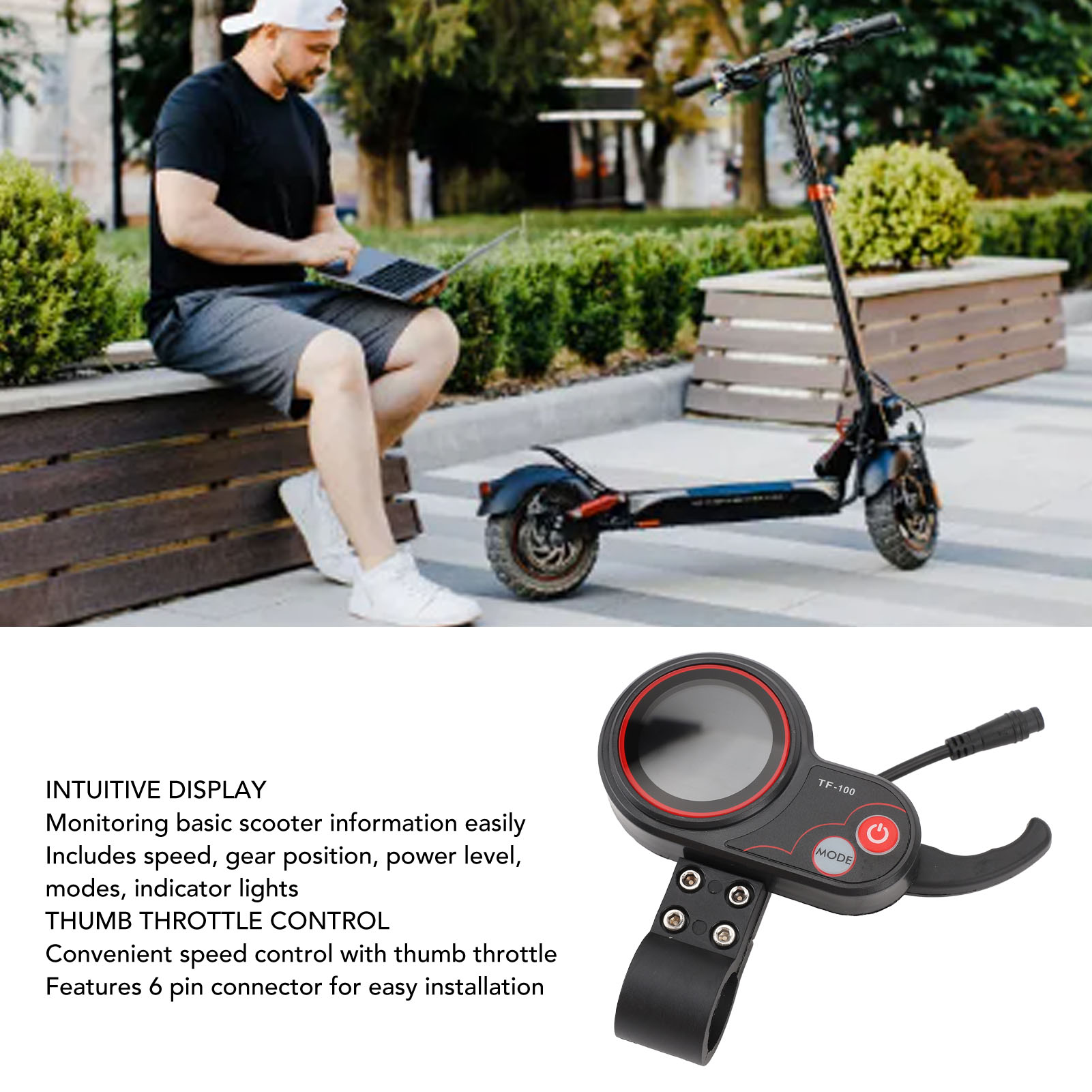 48V TF 100電動スクーターLCDスクリーン、サムスロ - Scooter Electric のレビューと価格